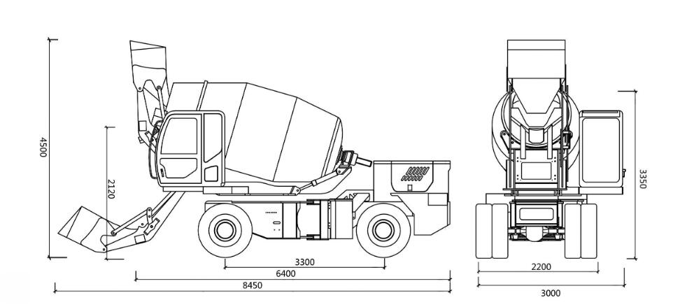 Self Loading Concrete Mixer