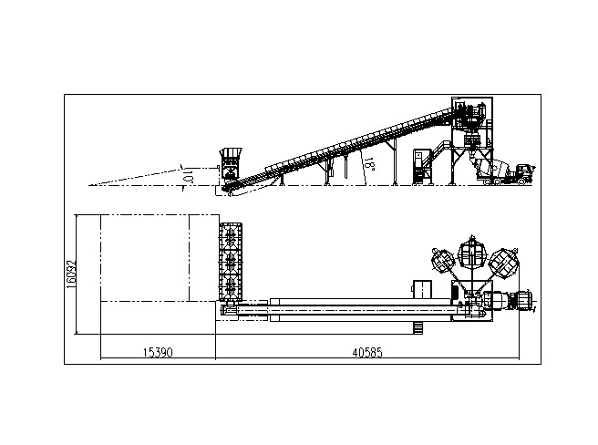 Belt conveyor type concrete batching plant 