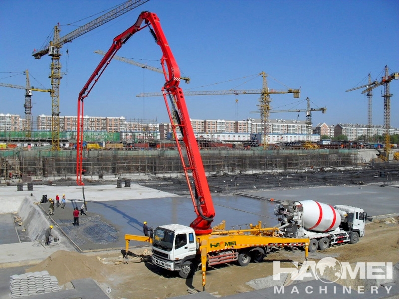 Concrete pump truck