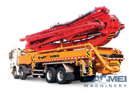 Concrete pump truck