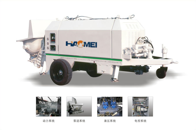 Diesel-powered stationary concrete pump