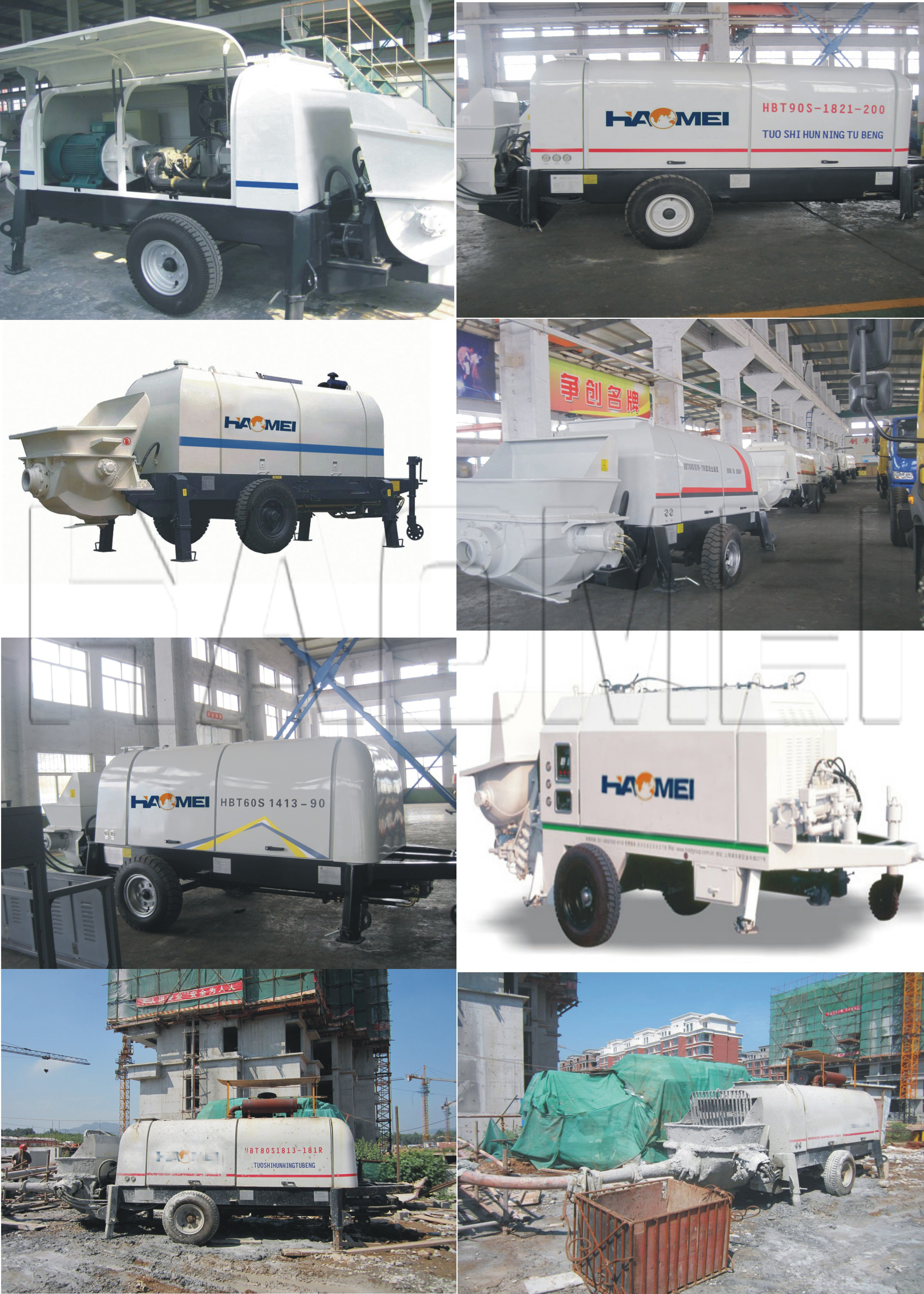  Diesel-powered stationary concrete pump