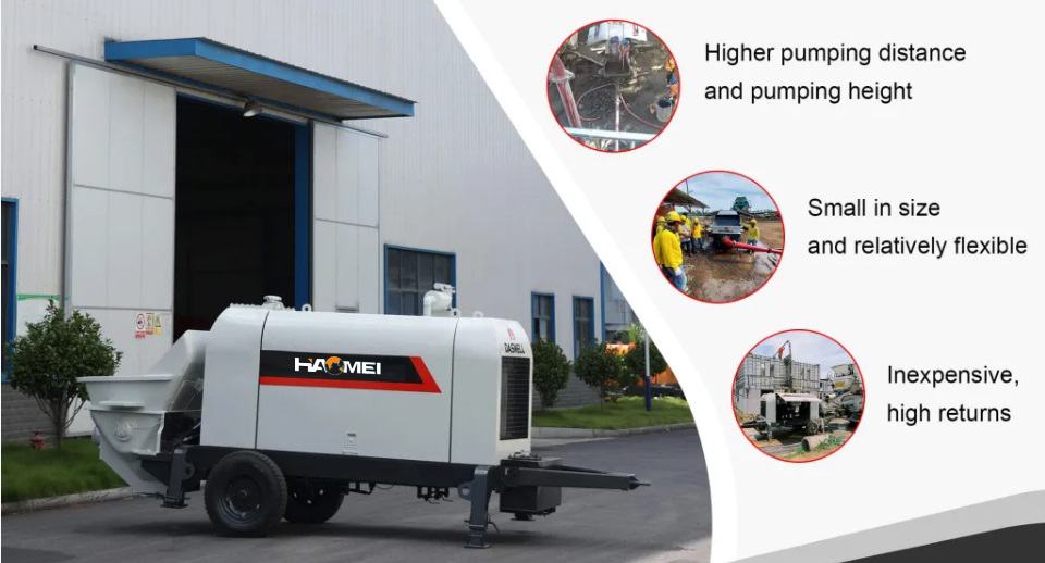 Mobile mini concrete pump price
